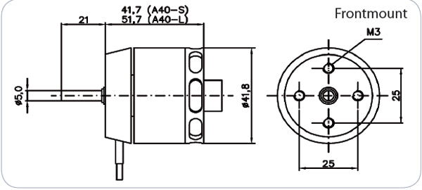 Hacker A40-8L, V2, 8 Pole, 1300 U/min/V