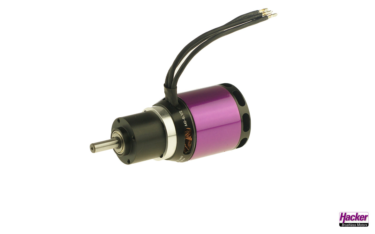 Hacker A40-8L, V2, 8-pole with gearbox 6.75:1, 194 rpm/V
