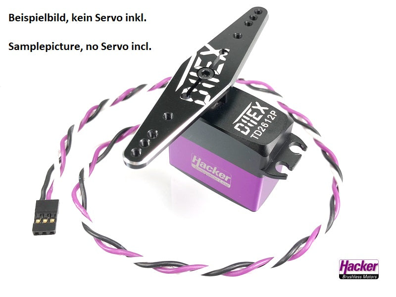 Ditex Alu Servohebel 100mm doppelseitig für 25 Zähne Futaba Abtriebe, # 50050100