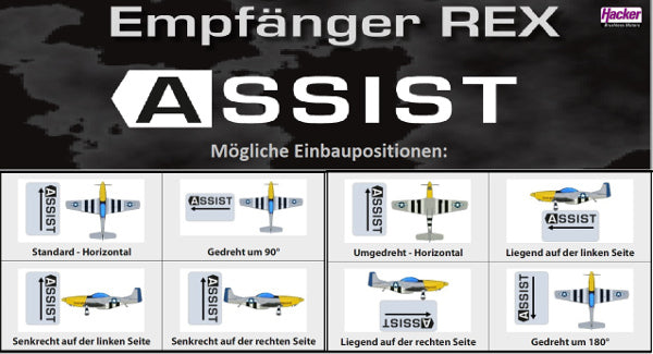 Jeti Duplex 2.4EX GYRO Empfänger REX 10 Assist, Hacker # 80001243