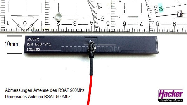 JETI DUPLEX 2.4EX Empfänger Rsat 900Mhz, Hacker # 80001250