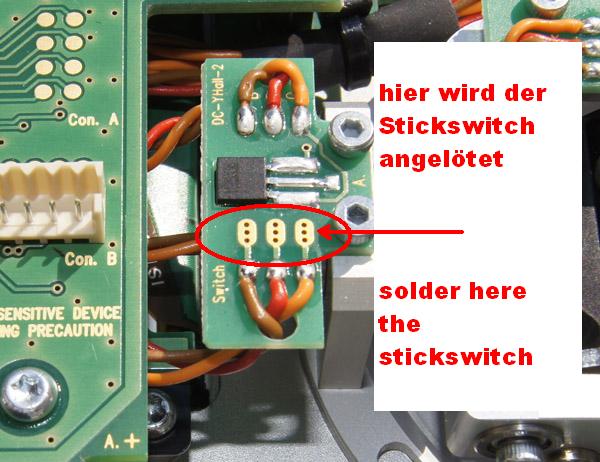 Toggle switch for Jeti Duplex DC/DS transmitters
