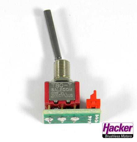 Momentary switch (long) for Jeti Duplex DC transmitters, Hacker # 80001522