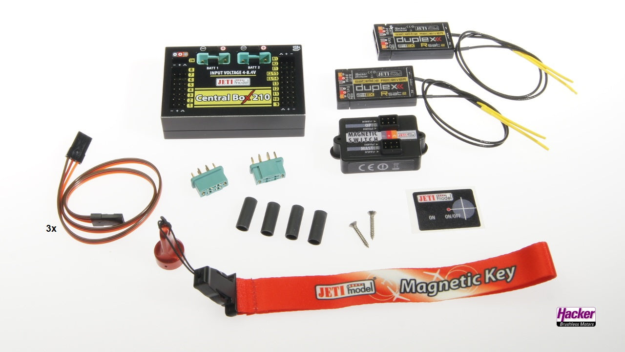 Central Box 210, incl. 2x Rsat2, DUPLEX 2.4EX, Hacker # 80001671