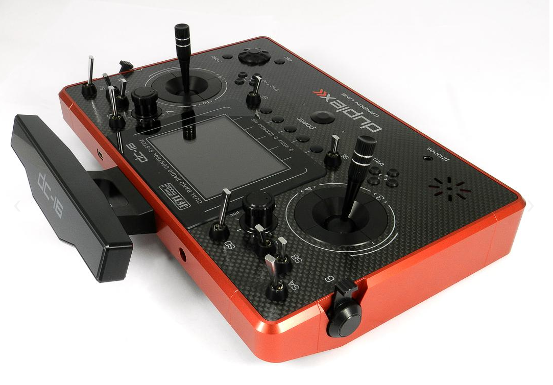 Tray Transmitter DC-16 II Carbon Line Red Multimode, incl. REX 10