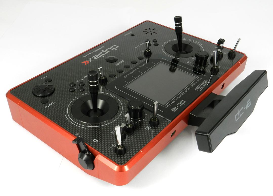 Tray Transmitter DC-16 II Carbon Line Red Multimode, incl. REX 10