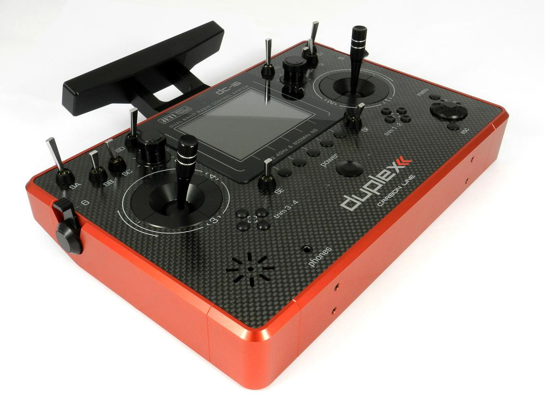 Tray Transmitter DC-16 II Carbon Line Red Multimode, incl. REX 10