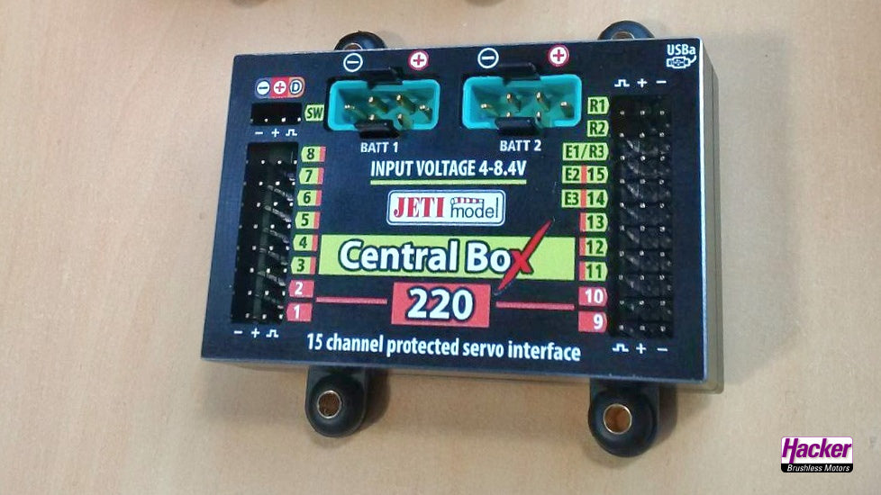 Central Box 220 incl. 2x Rsat2 und RC Switch, DUPLEX 2.4EX, Hacker # 80001680