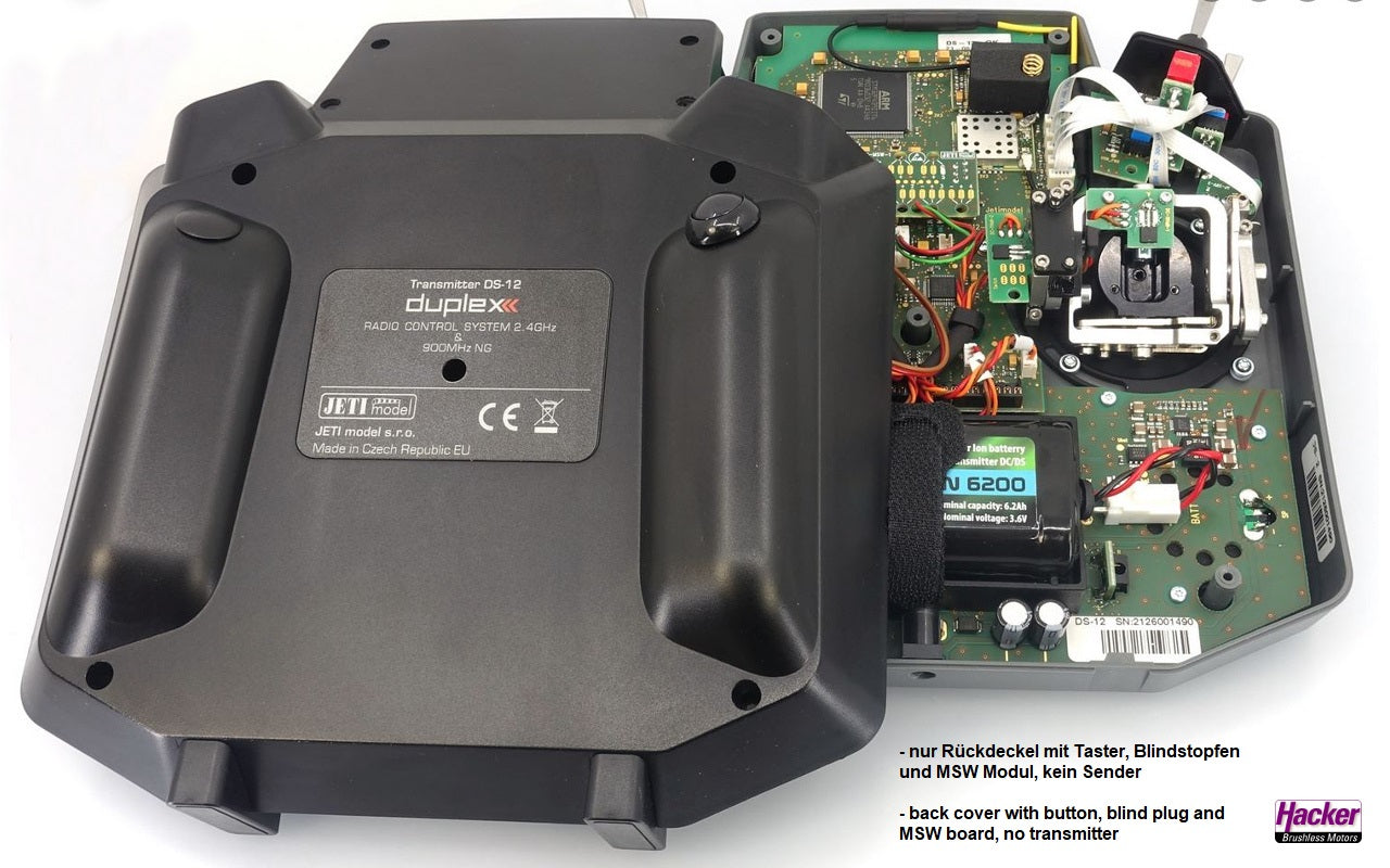 Gehäuse Rückseite zu DS-12 für F3K, Hacker # 80001696