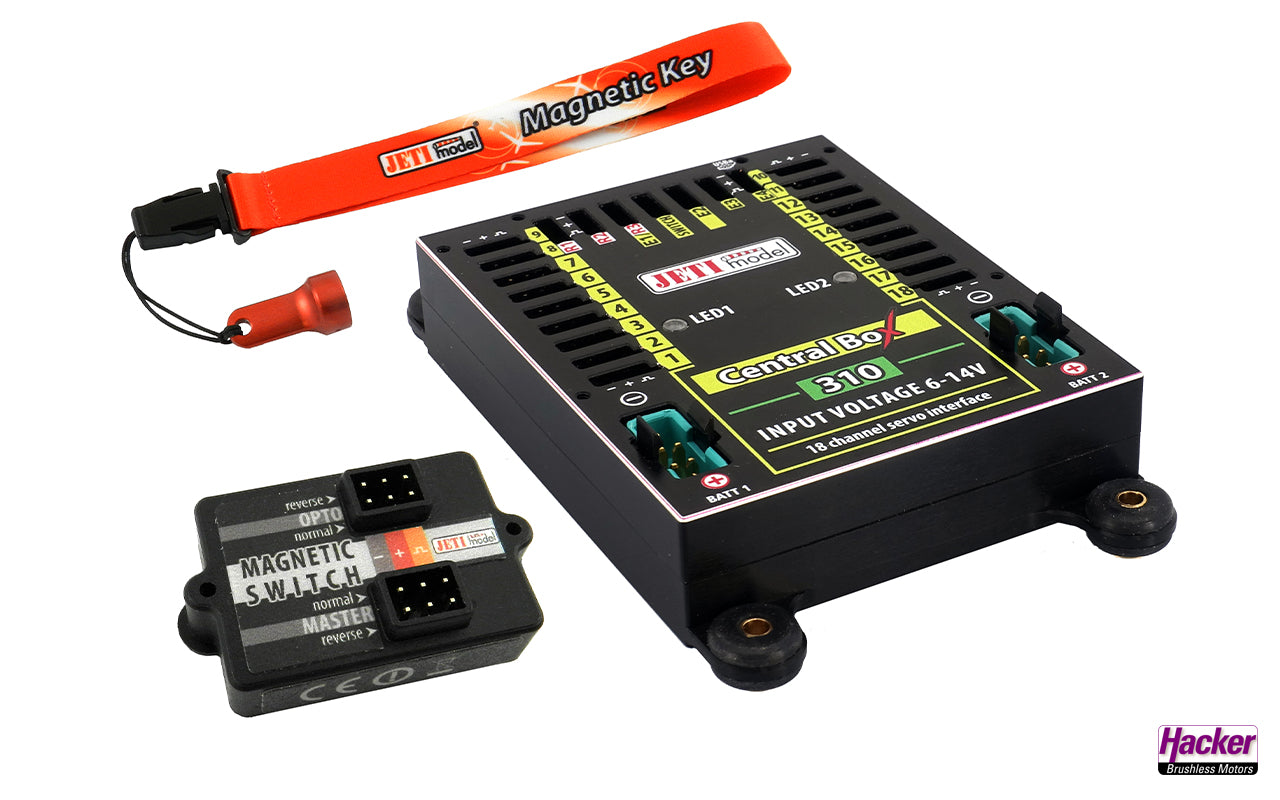 Central Box 310 incl. Magnetic Switch, Jeti-DUPLEX 2.4EX, Hacker # 80001700