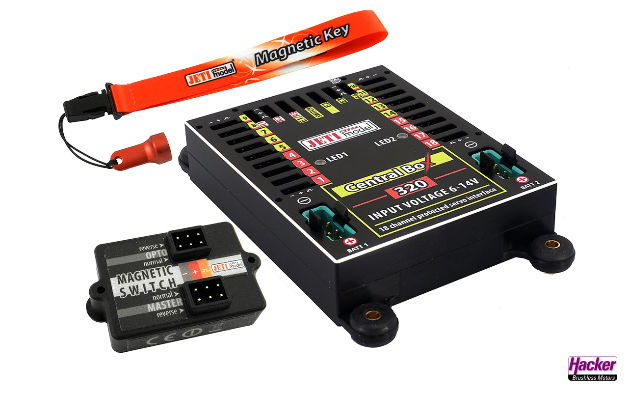 Central Box 320 incl. Magnetic Switch, DUPLEX 2.4EX, Hacker # 80001702