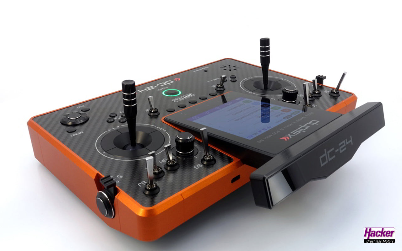 Tray transmitter DC-24 II, Carbon Line Orange, Jeti Duplex 2.4EX, Multim., # 80001752
