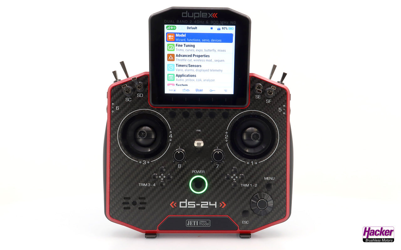 Handheld Transmitter DS-24 II Carbon Line Ruby, Hacker # 80001893