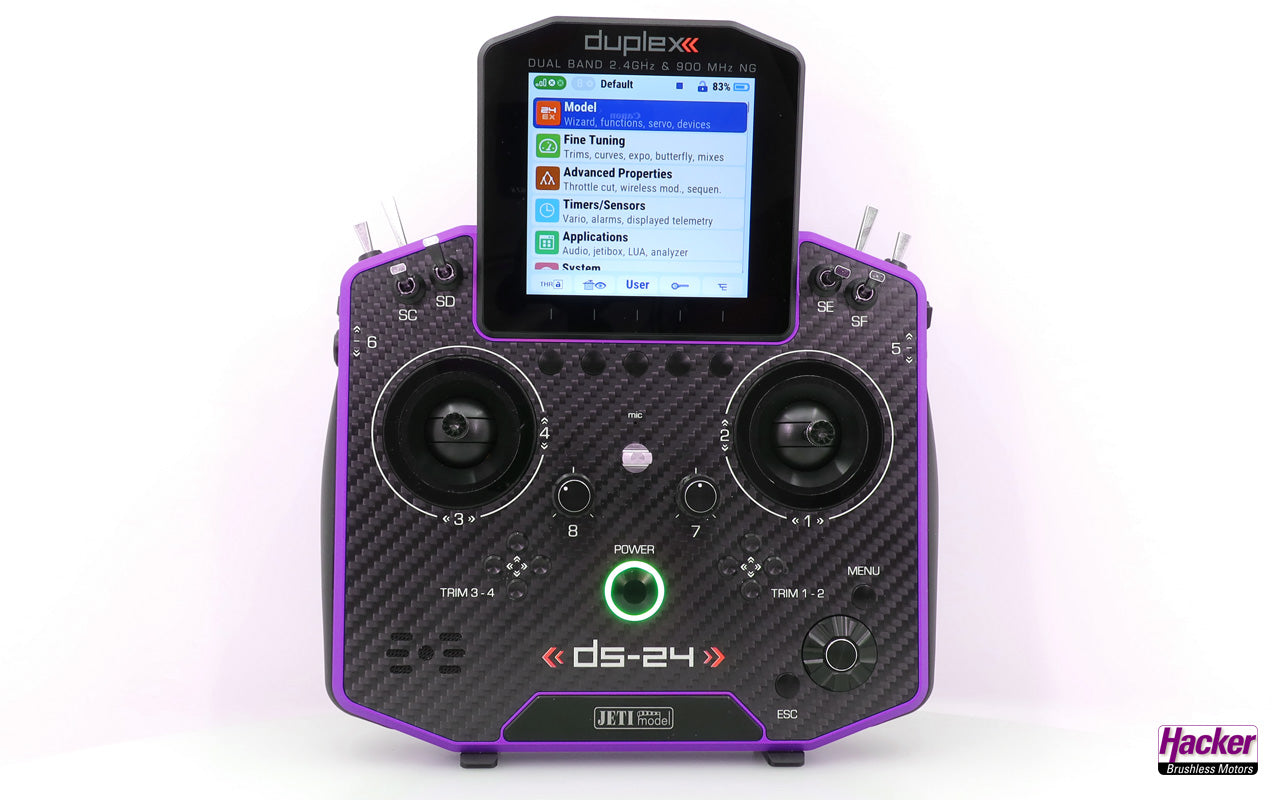 Handsender DS-24 II Carbon Line Purple, Hacker # 80001895