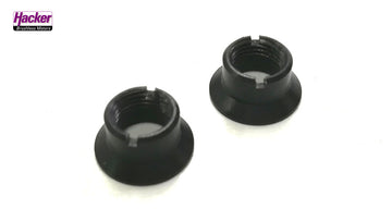 Ziermutter schwarz für Jeti Duplex DC-24 Frontpanel (2 Stück)