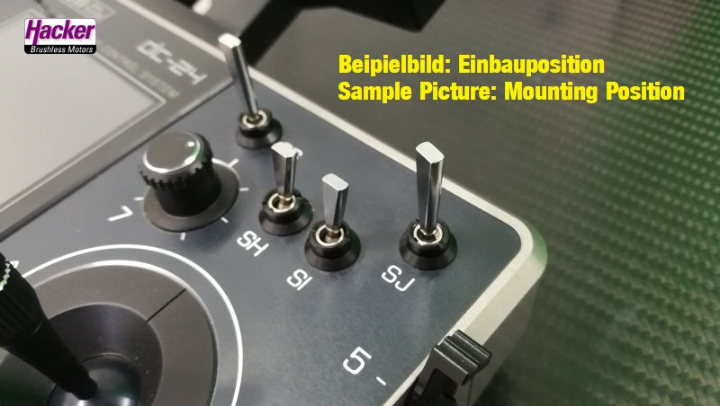 Ziermutter schwarz für Jeti Duplex DC-24 Frontpanel (2 Stück)