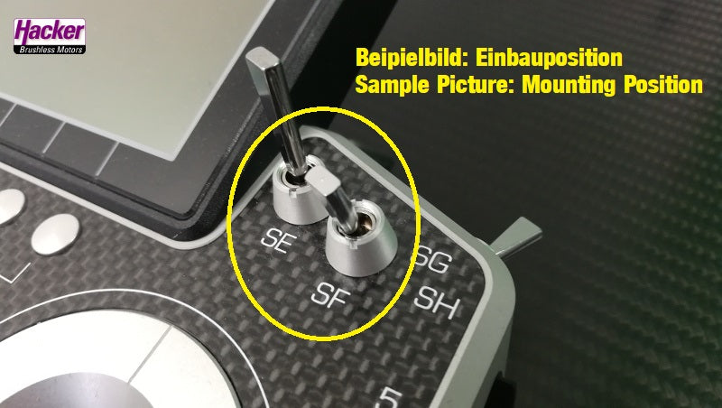 Ziermutter silber für Jeti Duplex DS-16 Frontpanel (2 Stück)