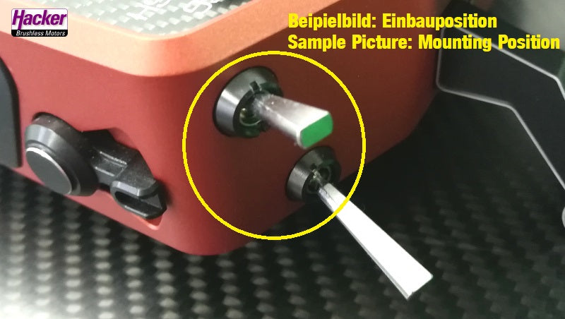Ziermutter schwarz für Jeti Duplex DS-14/16/24 Gehäuse (2 Stück)