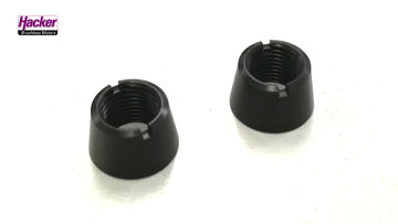 Ziermutter schwarz für Jeti Duplex DC-14/16 Frontpanel (2 Stück)