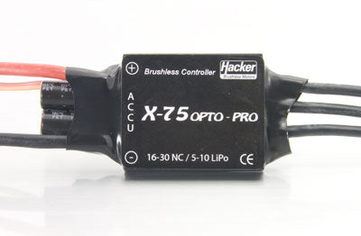 Hacker X-75 OPTO PRO Regler (16-30NC / 5-10 LiPo)
