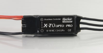 Hacker X-70 OPTO PRO Regler, (8-18NC, 2-6 LiPo)