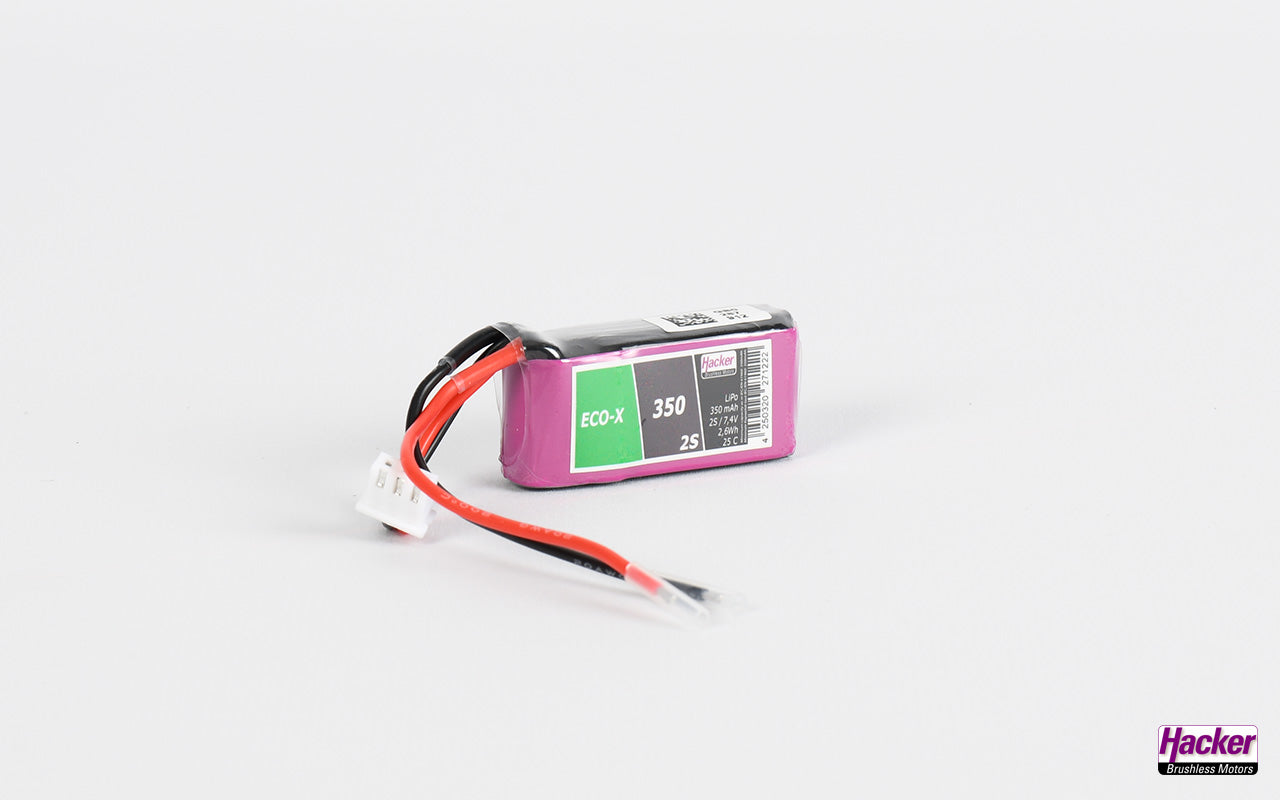 LiPo-Akku TF ECO-X, 2S/350mAh, 7.4V, 25C,Hacker, 40x21x14mm 22g