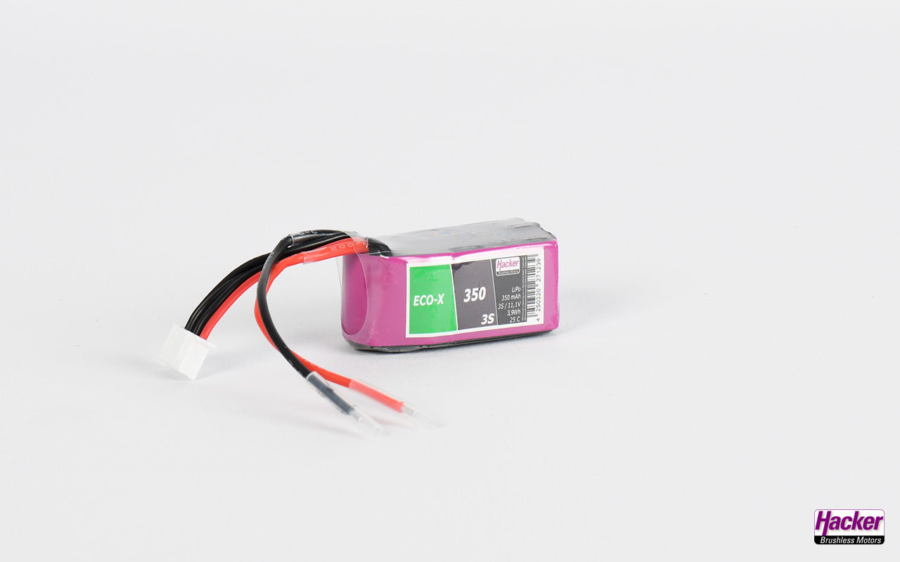 LiPo-Akku TF ECO-X, 3S/350mAh, 11.1V, 25C,Hacker, 42x21x22mm 31g