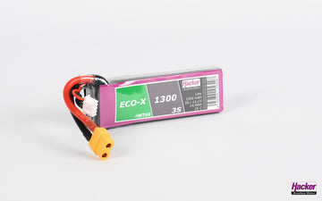 LiPo Battery TF ECO-X MTAG, 3S/1300mAh, 11.1V, 25C, Hacker, 97x31x18mm, 110g