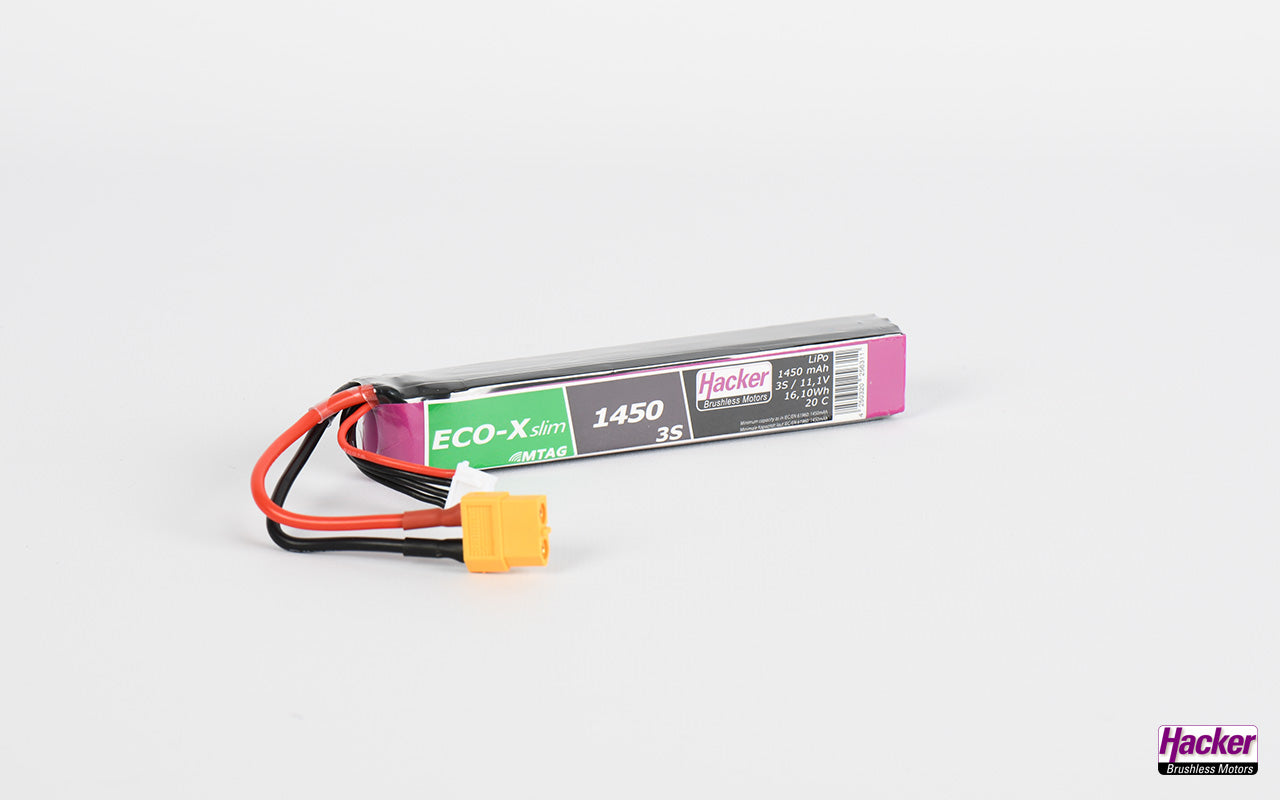 LiPo-Akku TF ECO-X SLIM, MTAG, 3S/1450mAh, 11.1V, 20C, 125x19x20mm, 103g