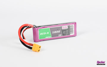 LiPo-Akku TF ECO-X MTAG, 2S/1800mAh, 7.4V, 25C, Hacker, 108x34x12mm, 105g