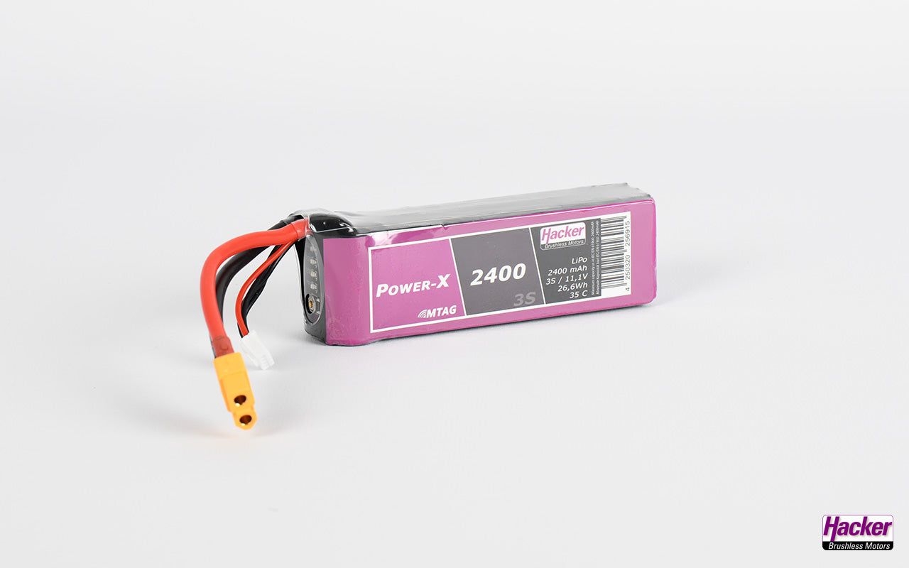 LiPo-Akku TF Power-X MTAG, 3S/2400mAh, 11.1V, 35C, Hacker, 108x34x26, 201g