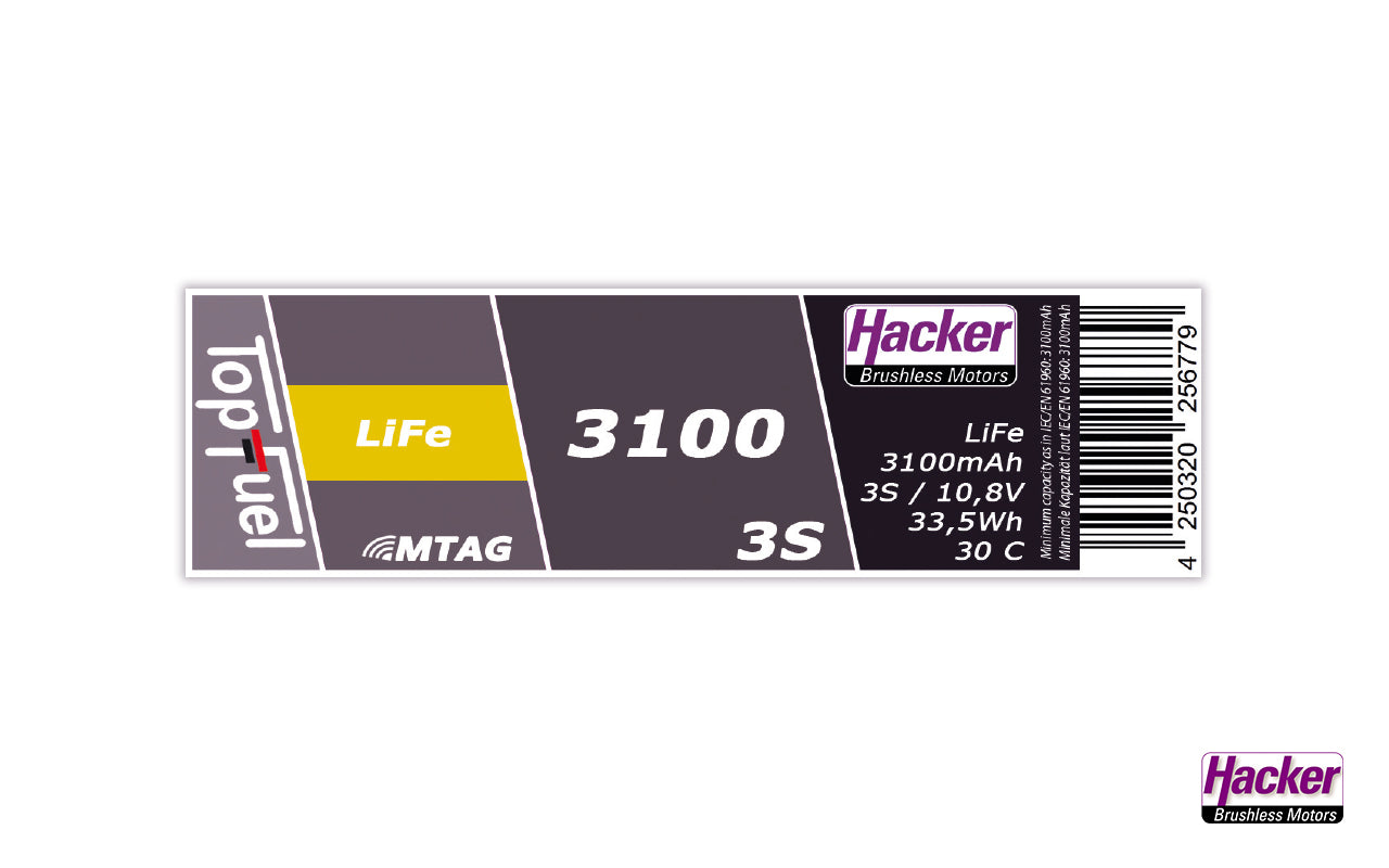 --LiFe--Battery TF ECO-X MTAG, 3S/3100mAh, 9.9V, 30C, 136x42x24mm, 273g