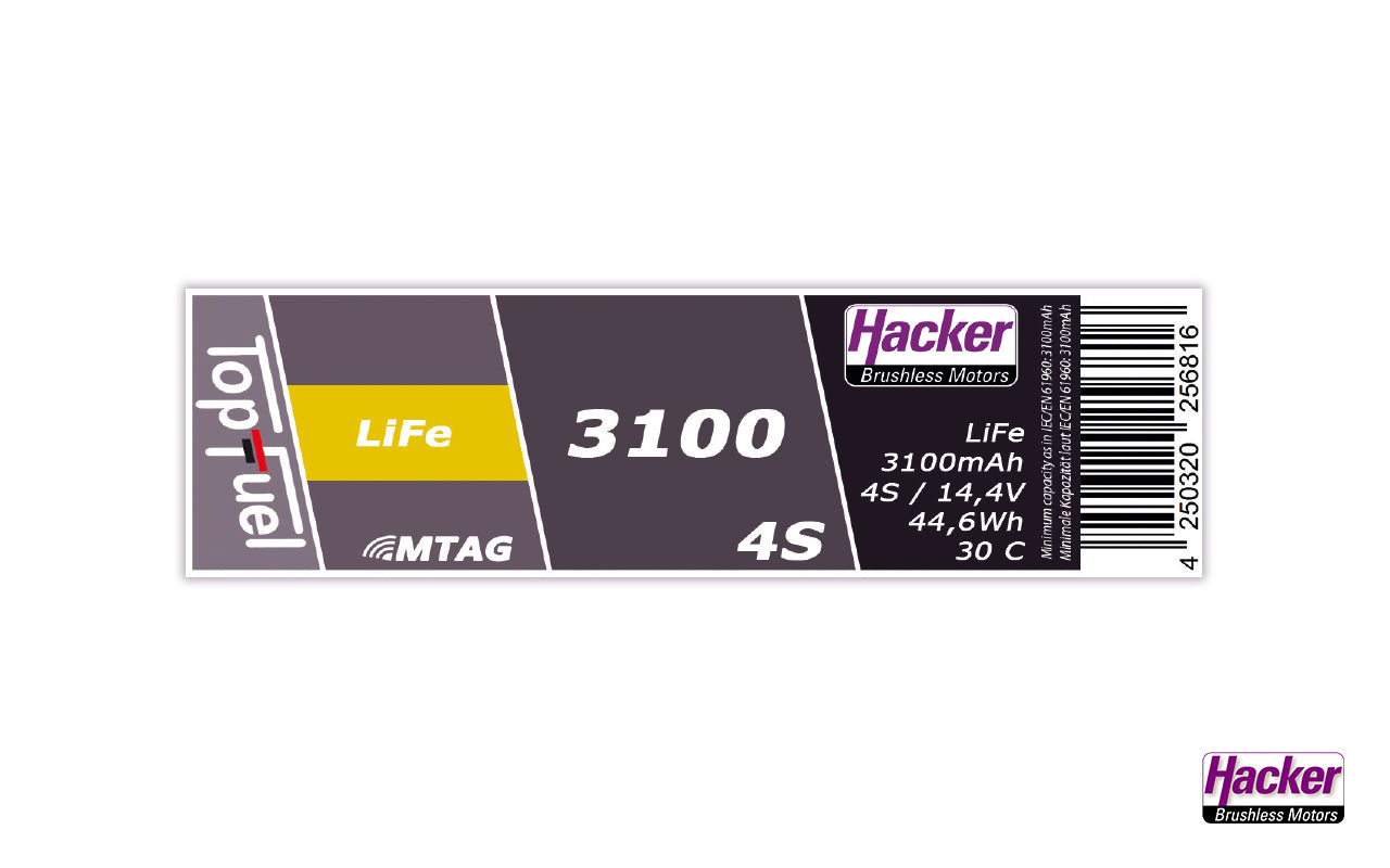 --LiFe--Akku TF ECO-X MTAG, 4S/3100mAh, 13.2V, 30C, 136x42x30mm, 354g