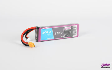 LiPo-Akku TF ECO-X Light, 3S/3500mAh, 11.1V, 10C, Hacker, 140x43x18mm, 232g