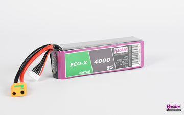 LiPo-Akku TF ECO-X MTAG, 5S/4000mAh, 18.5V, 25C, Hacker, 140x43x36mm, 445g