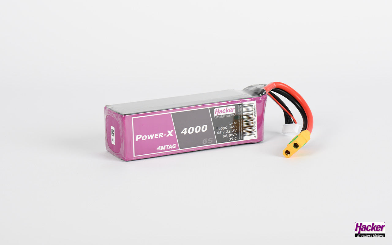 LiPo-Akku TF Power-X MTAG, 6S/4000mAh, 22.2V, 35C, Hacker, 140x42x49, 566g