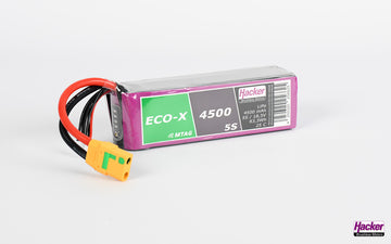 LiPo-Akku TF ECO-X MTAG, 5S/4500mAh, 18.5V, 25C, Hacker, 140x43x42mm, 530g