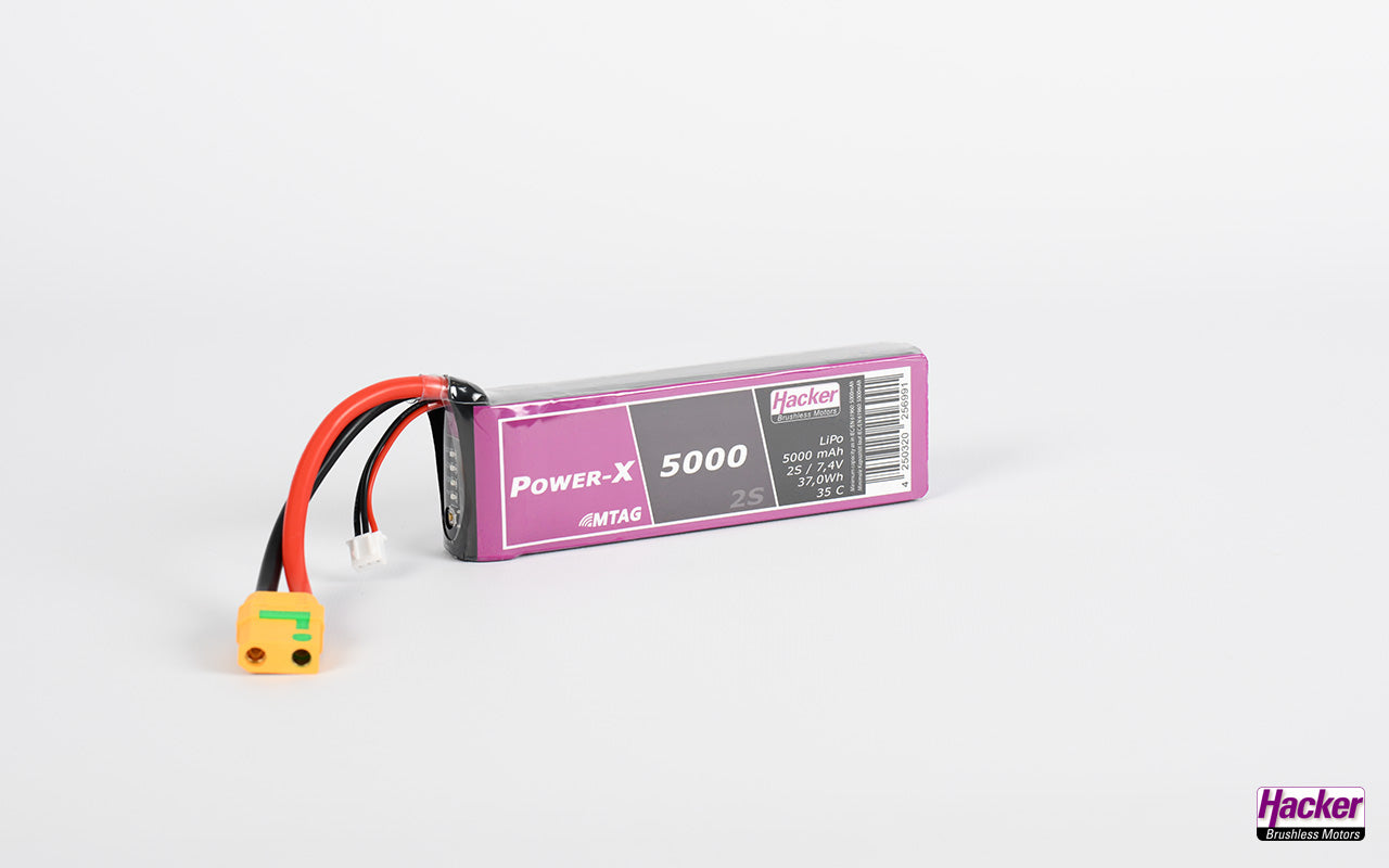 LiPo-Akku TF Power-X MTAG, 2S/5000mAh, 7.4V, 35C, Hacker, 140x43x22, 296g