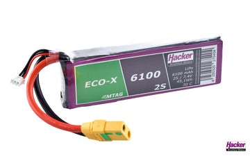 LiPo-Akku TF ECO-X MTAG, 2S/6100mAh, 7.4V, 30C Dauer, Hacker # 96100231