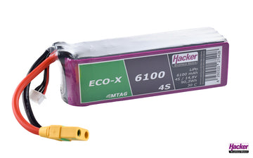 LiPo-Akku TF ECO-X MTAG, 4S/6100mAh, 14.8V, 30C Dauer, Hacker # 96100431