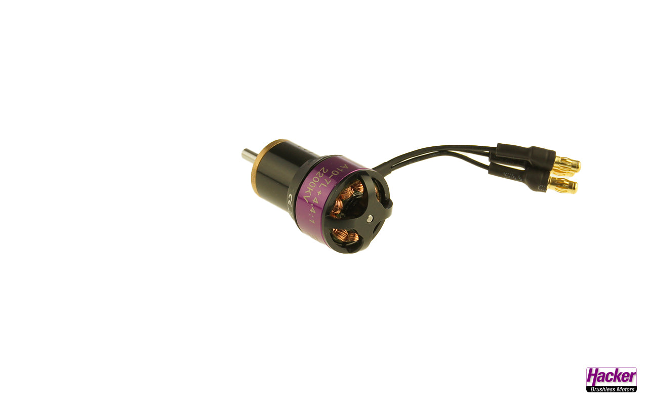 Hacker A10-7L + 4.4:1 Gearbox, 2200 RPM/Volt, Hacker # 97104407