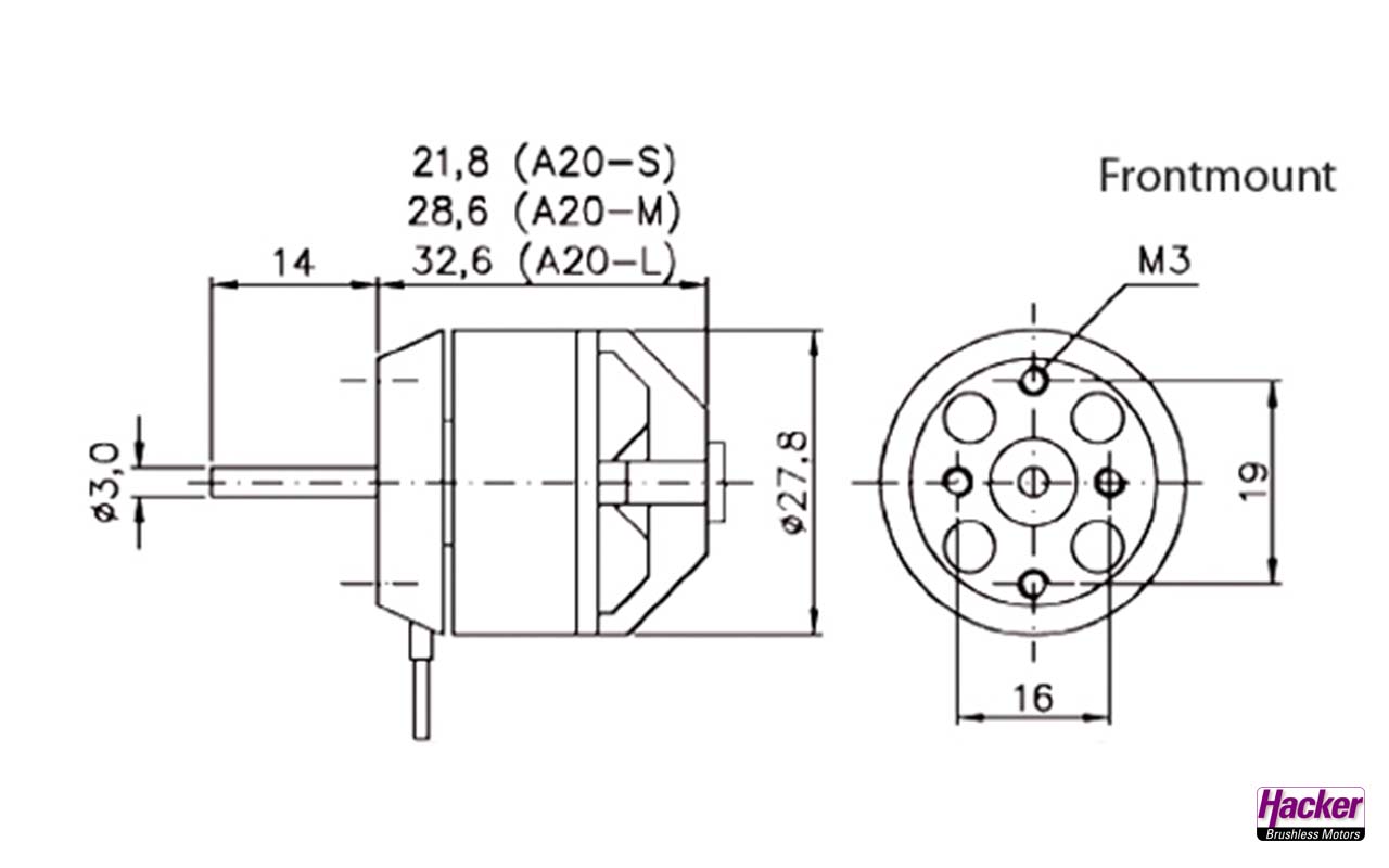 Hacker A20-30M EVO, 980 RPM/Volt