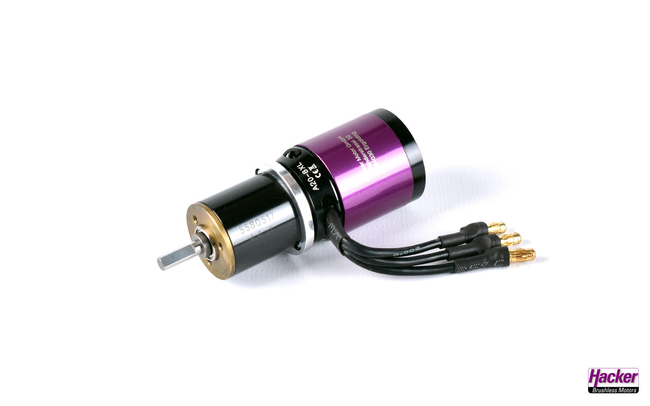 Hacker A20- 8XL, EVO, 14-pole, with Maxxon 4.4:1 gearbox