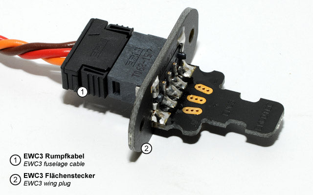 EWC3-Rumpfkabel mit JR-Buchse, 70cm, Hacker # A85093