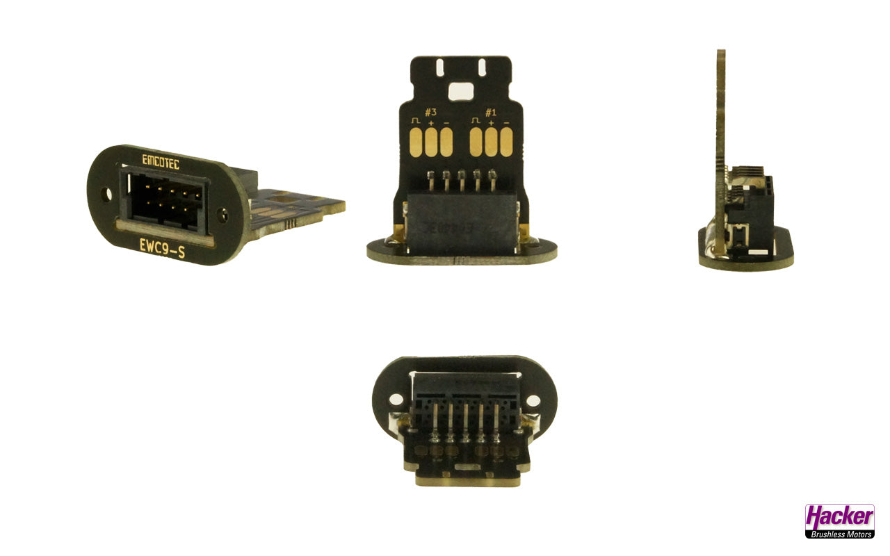 EWC9-S-Flächenstecker, für 3 Servostecker, zum löten, Hacker # A85116