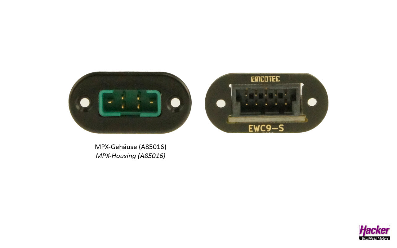 EWC9-S-Flächenstecker, für 3 Servostecker, zum löten, Hacker # A85116