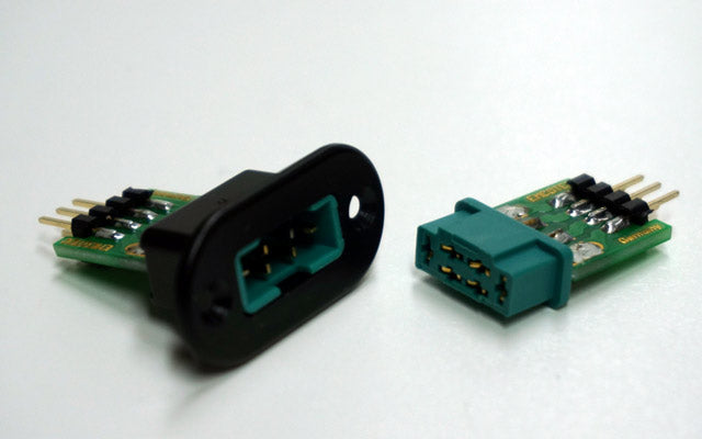MPX-Steckverbinder mit JR/FUT Stiftleiste, Stecker, Buchse und Rahmen