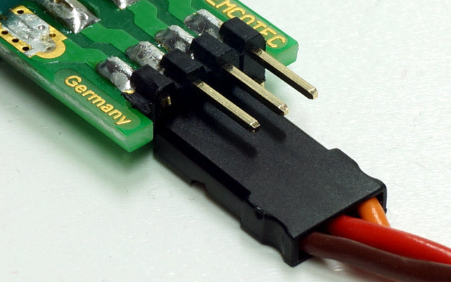 MPX-Steckverbinder mit JR/FUT Stiftleiste, Stecker, Buchse und Rahmen