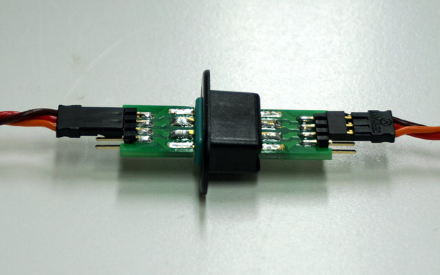 MPX-Steckverbinder mit JR/FUT Stiftleiste, Stecker, Buchse und Rahmen