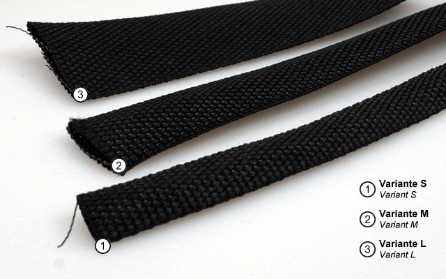 Fabric Heat Shrink Tubing L 10mm-20mm, PU 2 meters